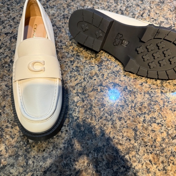Coach women's leah platform lug sole loafers cream - Picture 3 of 9